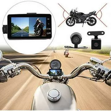 HD 1080p Motorcycle Dash Cam, Waterproof Dual Camera