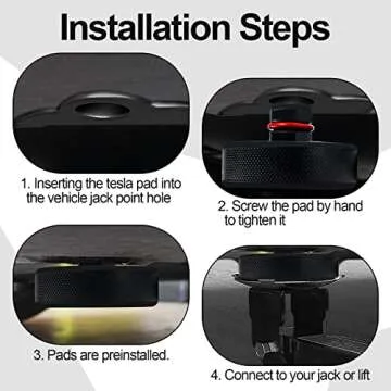 (2025 New Version) Lifting Jack Pad Jack Rubber Pad Stand Protects with Storage Box for Tesla Model 3/S/X/Y(Protects Battery & Chassis), Bonus Included