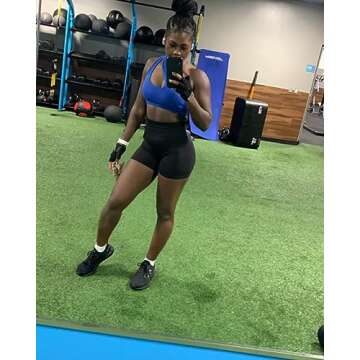 RUNNING GIRL Womens One Shoulder Sports Bras Workout Left Strap Yoga Bras Cute Medium Support Crop Top Azure