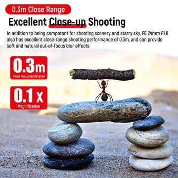 VILTROX FE 24mm f/1.8 F1.8 Full Frame Auto Focus Wide Angle Lens for Sony E Mount a7 a6500