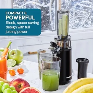 Elite Gourmet Masticating Juicer Compact Efficient Easy Clean