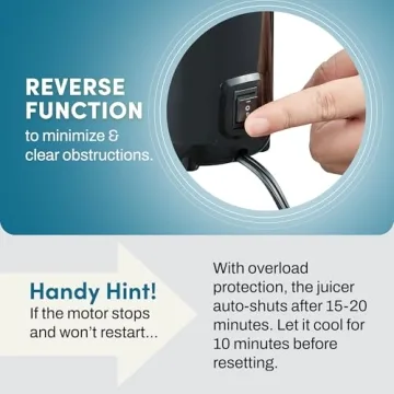 Elite Gourmet Masticating Juicer Compact Efficient Easy Clean