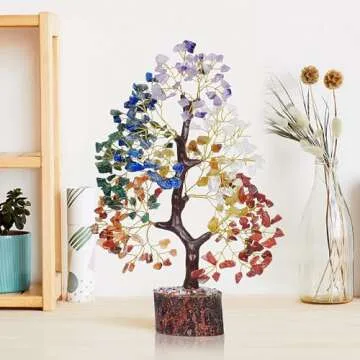 YATSKIA 7 Chakra Tree of Life, Crystals and Healing Stones, Birthday Gifts for Women - Crystal Tree ...