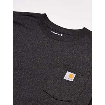 Carhartt Men's Loose Fit Heavyweight Long-Sleeve Pocket T-Shirt, Carbon Heather, REG-2XL