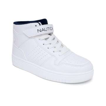 Nautica Kids Sneaker: Lace-Up Fashion Shoe with Boot-Like High Top Design for Boys and Girls (Big Kid/Little Kid Sizes) - Horizon