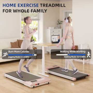 Lacuffy Under Desk Treadmill for Small Spaces
