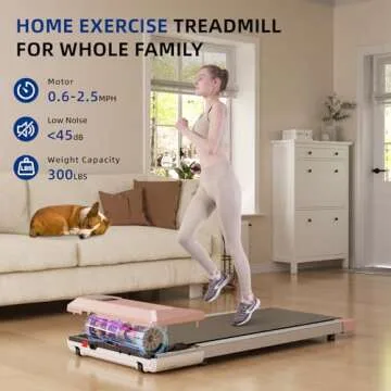 Lacuffy Under Desk Treadmill for Small Spaces