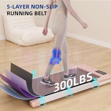 Lacuffy Under Desk Treadmill for Small Spaces