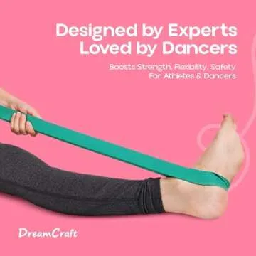 SuperiorBand Ballet Stretch Band for Dancers - Dance Stretch Bands for Gymnastics and Ballet Training - Dance Bands, Gymnastics Stretch Band for Flexibility - Ballet Stretch Bands for Dancers, Green