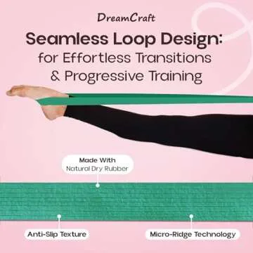 SuperiorBand Ballet Stretch Band for Dancers - Dance Stretch Bands for Gymnastics and Ballet Training - Dance Bands, Gymnastics Stretch Band for Flexibility - Ballet Stretch Bands for Dancers, Green