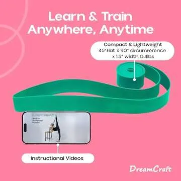 SuperiorBand Ballet Stretch Band for Dancers - Dance Stretch Bands for Gymnastics and Ballet Training - Dance Bands, Gymnastics Stretch Band for Flexibility - Ballet Stretch Bands for Dancers, Green