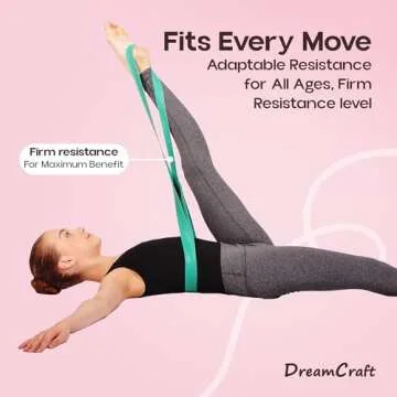 SuperiorBand Ballet Stretch Band for Dancers - Dance Stretch Bands for Gymnastics and Ballet Training - Dance Bands, Gymnastics Stretch Band for Flexibility - Ballet Stretch Bands for Dancers, Green