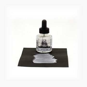 Dr. Ph. Martin's Iridescent Silver Calligraphy Ink - Stunning Shimmer