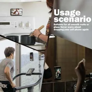 Orzero Magnetic Silicone Suction Cup MagSafe Phone Case for iPhone 16/15/14/13/12 Series with Metal Ring for Any Other Phone, Powerful Hands-Free Sticker for TikTok Videos and Selfies (Black)