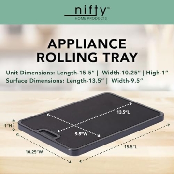 Nifty Medium Appliance Rolling Tray for Easy Access Kitchen Use