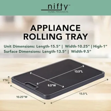 Nifty Medium Appliance Rolling Tray for Easy Access Kitchen Use