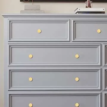 Stylish RZDEAL Round Gold Knobs | Solid Brass & Knurled Design