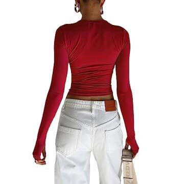 Stylish Y2k Long Sleeve Backless Crop Top for All Occasions