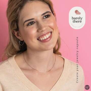 KEZEF 18k Gold Over Sterling Silver 1mm Box Chain Necklace, Made in Italy, 18K Gold Plated Necklace for Women and Men, Trendy Gold Chain Necklace, 16 Inch (Very Short)