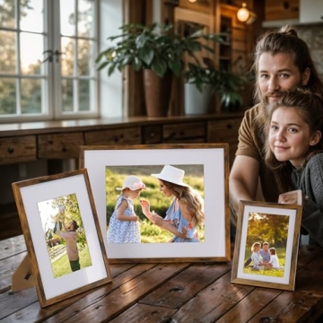 Elegant 14-Pack Brown Picture Frames for Any Occasion