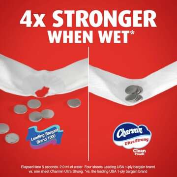 Charmin Ultra Strong Toilet Paper Clean Touch, 30 Mega Rolls