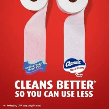 Charmin Ultra Strong Toilet Paper Clean Touch, 30 Mega Rolls