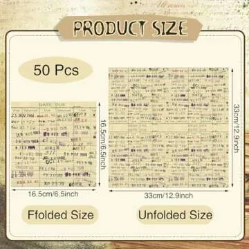 Crtiin 50 Pcs Book Club Napkins Vintage Library Due Date Card Book Lovers Gifts Disposable Beverage ...