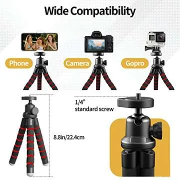 Sensyne Mini Phone Tripod with Wireless Remote for All Phones