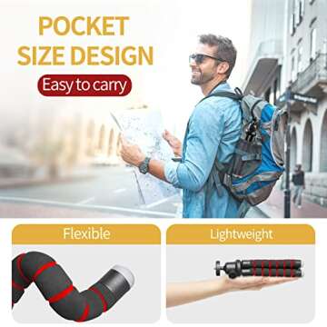 Sensyne Mini Phone Tripod with Wireless Remote for All Phones