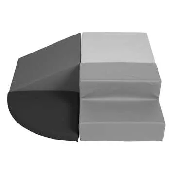 SoftScape Toddler Playtime Corner Climber, Indoor Active Play Structure for Toddlers and Kids, Safe Soft Foam for Crawling and Sliding (4-Piece Set) - Gray/Light Gray, 11619-GYLG