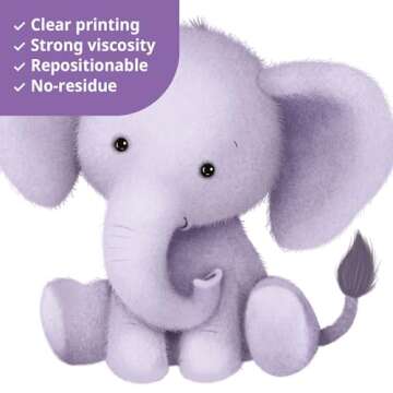 DECOWALL SG3-2318 Baby Animals on Rainbow Wall Stickers Decals Art décor Kids Living Nursery Removable Room Safari Jungle Girls Boys