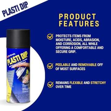 Performix 11203 Plasti Dip Black Multi-Purpose Rubber Coating Aerosol - 11 oz.