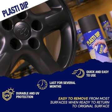 Performix 11203 Plasti Dip Black Multi-Purpose Rubber Coating Aerosol - 11 oz.
