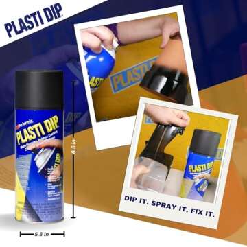 Performix 11203 Plasti Dip Black Multi-Purpose Rubber Coating Aerosol - 11 oz.