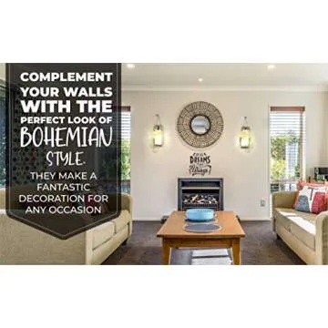 Stylish GBtroo Rustic Mason Jar Sconces Set with Timer