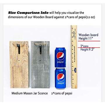 Stylish GBtroo Rustic Mason Jar Sconces Set with Timer