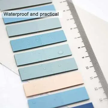 1200 Pieces Sticky Tabs, 60 Colors Colorful Book Tabs with Ruler for Index Callout, Tabs for Annotating Books, File Classification, Book Notes Highlights, Page Markers