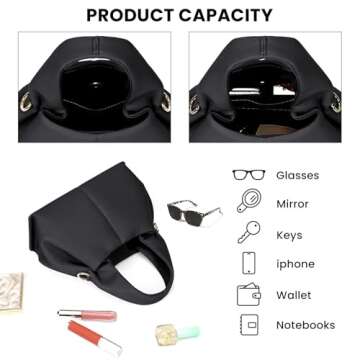 JQWYGB Stylish Mini Cloud Pouch Leather Handbag