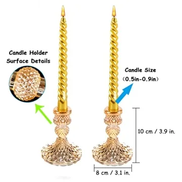 Gold Glass Candlestick Holders for Elegant Décor