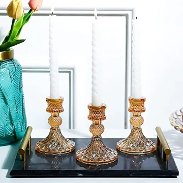 Gold Glass Candlestick Holders for Elegant Décor