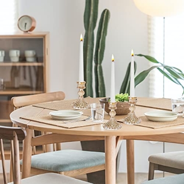 Gold Glass Candlestick Holders for Elegant Décor