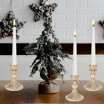 Gold Glass Candlestick Holders for Elegant Décor