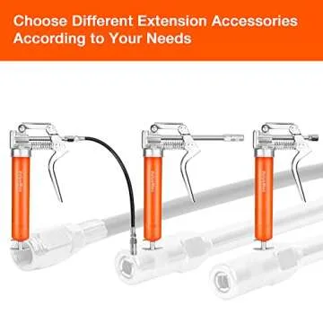 ValueMax Grease Gun Set, 6000PSI Heavy Duty Grease Gun Kit and 3500PSI Mini Grease Gun Kit with 3 OZ Grease, Fit for Automotive, Marine, Industrial
