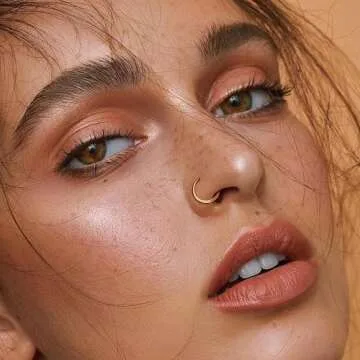FIBO STEEL 2PCS Stainless Steel Nose Ring Hoops for Women