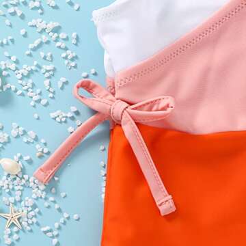 YOUNGER TREE Color Block Toddler Swimsuit for Summer