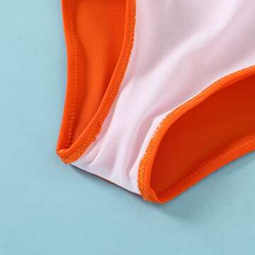 YOUNGER TREE Color Block Toddler Swimsuit for Summer