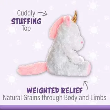 Warm Pals - Magical White Unicorn - 1.5lbs - Cozy Microwavable Lavender Scented Plush Toys - Heated Stuffed Animal - Heatable Coolable Bedtime Comfort Plushie