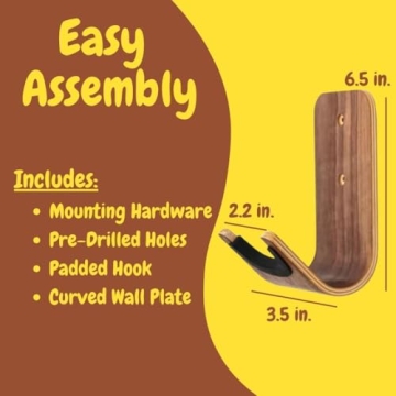 Sturdy Guitar Wall Hanger for All Guitars by CHUNKYTHEMONKEY