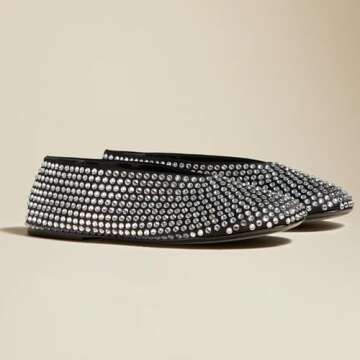 Molozoey Women's Crystals Fine Mesh Ballet Flats for Style