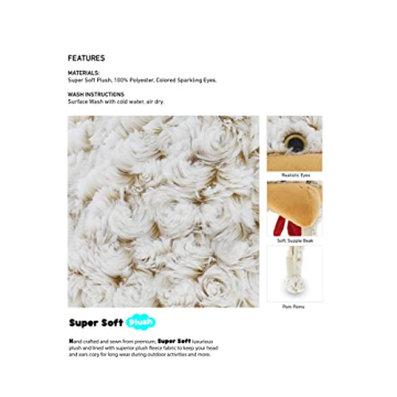 DolliBu White Rooster Plush Hat for All Ages